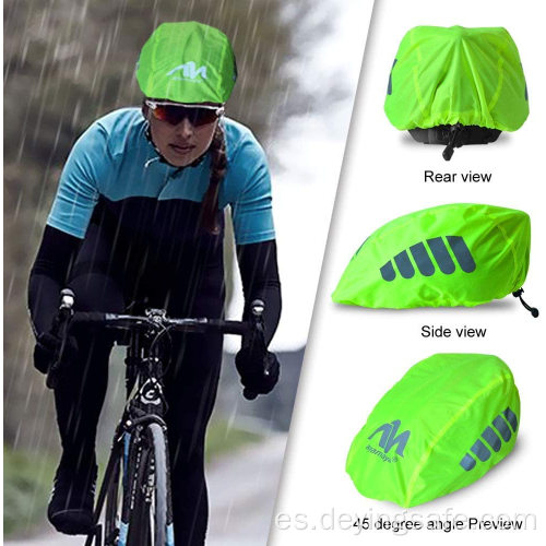 Cubierta de lluvia impermeable para casco de ciclismo de alta visibilidad